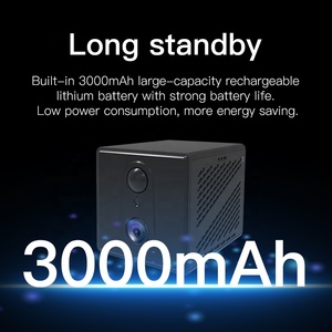 2MP迷你IP摄像机小型摄像机3000毫安时电池低功耗PIR检测夜视迷你4g摄像机