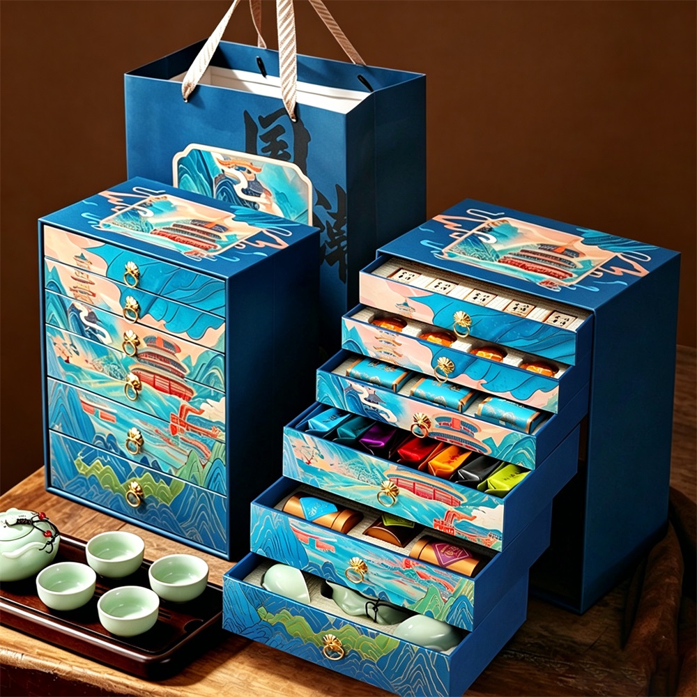 Coffret cadeau d'assortiment de thé chinois d'exception, héritage personnalisé