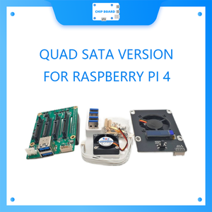 DUAL/QUAD SATA HAT FOR <strong>RASPBERRY</strong> <strong>PI</strong> 4 OR <strong>RASPBERRY</strong> <strong>PI</strong> <strong>3</strong>/3B+ - Product Image 2