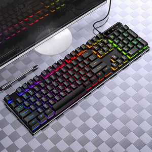Teclado mecánico para juegos, Accesorios de ordenador con retroiluminación y cable usb, para tallado plateado V4 - Product Image 6