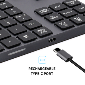 Pocket Calculator Numpad Number Pad Backlight Wireless bluetooth <strong>Numeric</strong> Keypad with 7 Color - Product Image 5