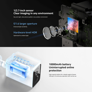 Global Ver için orijinal. Xiaomi güneş açık kamera BW400 Pro Set 10000mAh 4MP IP66 su geçirmez akıllı ev güvenlik kamerası için - Product Image 3