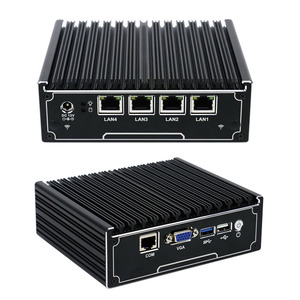 MINI Embedded BOX PC Intel Celeron J1900 CPU Rj45 COM / 4 LAN Port kleiner pcfan loser Mini-PC 12v x86 industrielles Linux - Product Image 1