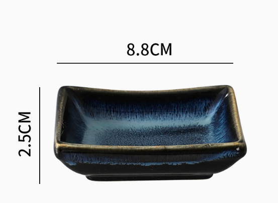 Plat à trempette Bleu