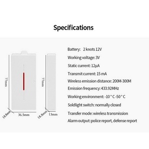 OEM ODM Smart Home Alarma Seguridad Puerta corredera Sensor DE SEGURIDAD RF 433 Mhz Módulos de automatización inalámbricos remotos Sensor de puerta magnética - Product Image 6