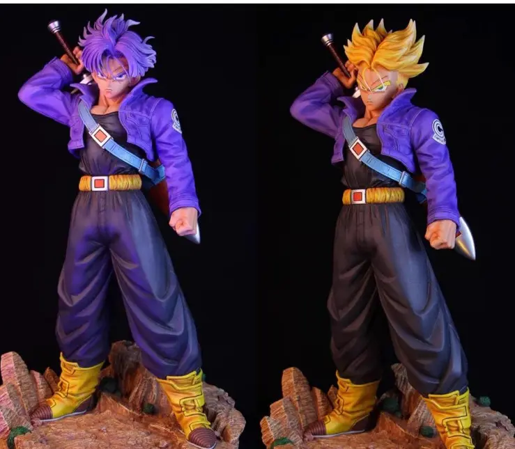 DBZ-figura de acción de The Future Warrior Trunks con cabeza de repuesto, estatua de escritorio de 50cm