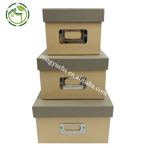 Organizzatore da scrivania ecologico personalizzato all'ingrosso nidificato set di scatole di carta decorative in cartone da 3 pezzi - Product Image 1