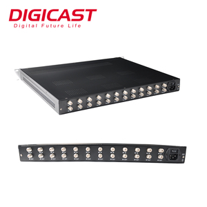 ASI 128 SPTS MPTS UDP RTP Digital RF to 16 RF DVB-T <strong>Output</strong> Processor DVB-SS2 to ISDB-T Gateway - Product Image 2
