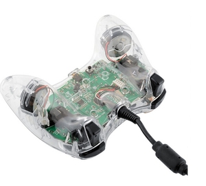 ゲームアクセサリーXbox360USB有線コントローラーゲームパッド用緑色LED透明コントローラー - Product Image 5
