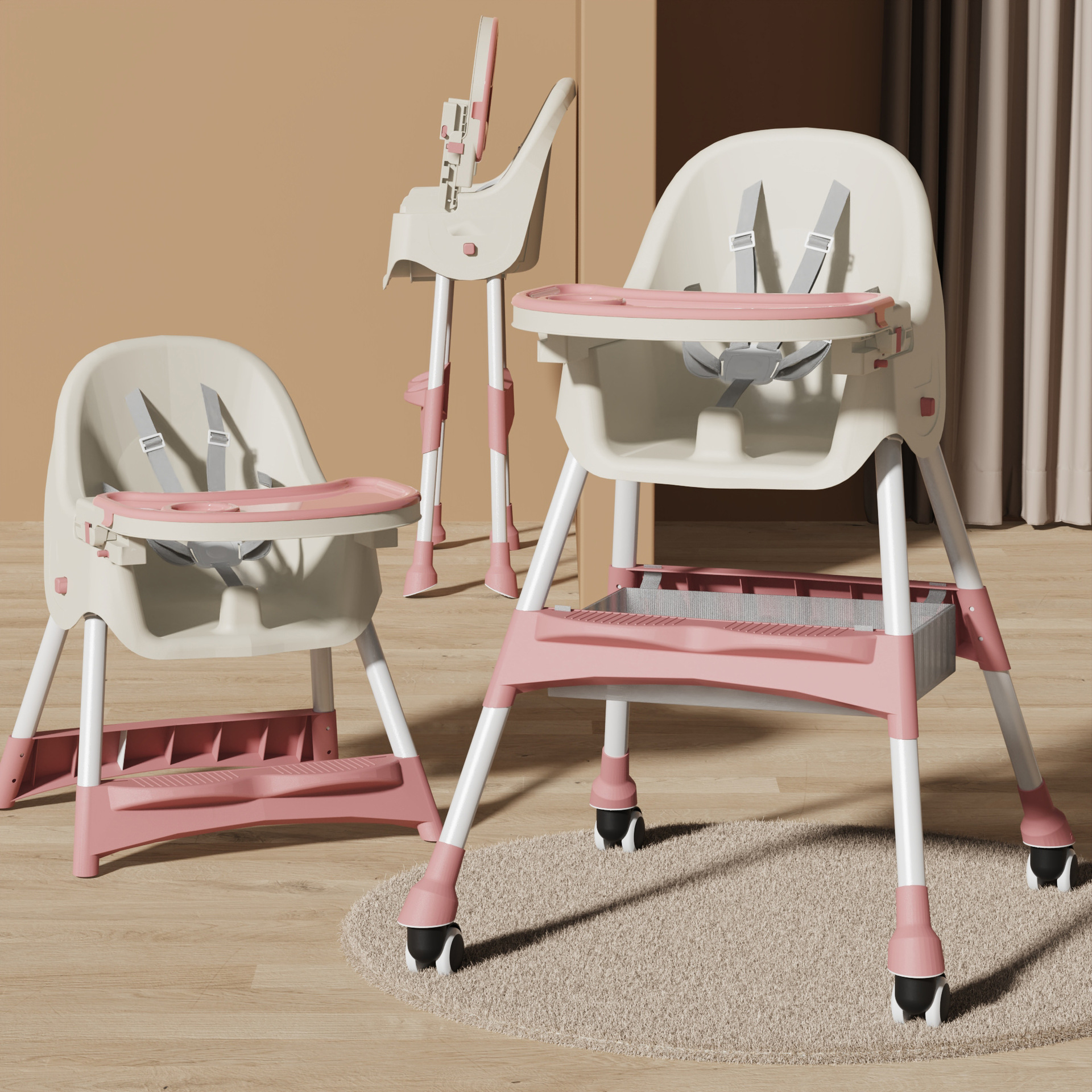 Pink cushionless wheels