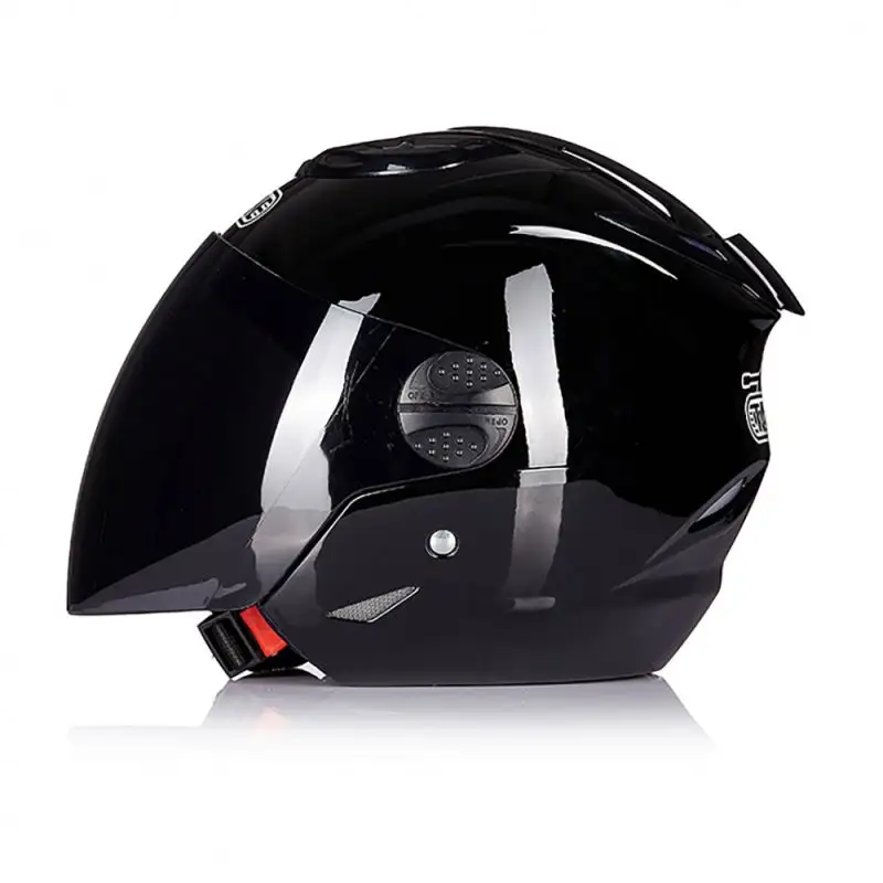 Горячая Распродажа мотоциклетный кожаный шлем с очками для чоппера Байкер кафе гонщик пилот Размер S-XXL M X XL мотоцикл открытое лицо половина H