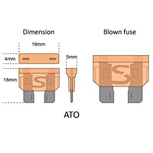 10A LEDスマートグローATO/ATCブレードヒューズ32vDC自動車用保護 (LEDインジケーター付き) RV、トラック、マリン、オートアクセサリー用 - Product Image 2