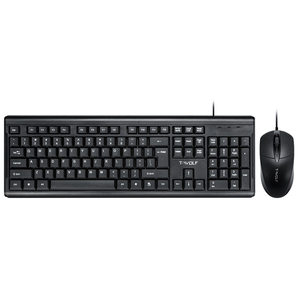 Factory Direct Sale T-WOLF T15 Wired <strong>Keyboard</strong> and Mouse Combo Basic Business Office <strong>Computer</strong> <strong>Keyboard</strong> Combos <strong>for</strong> Desktop Laptop - Product Image 1
