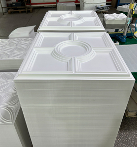高质量24 "* 24" 装饰聚氯乙烯材料天花板3D面板瓷砖铺设在办公楼天花板上 - Product Image 5