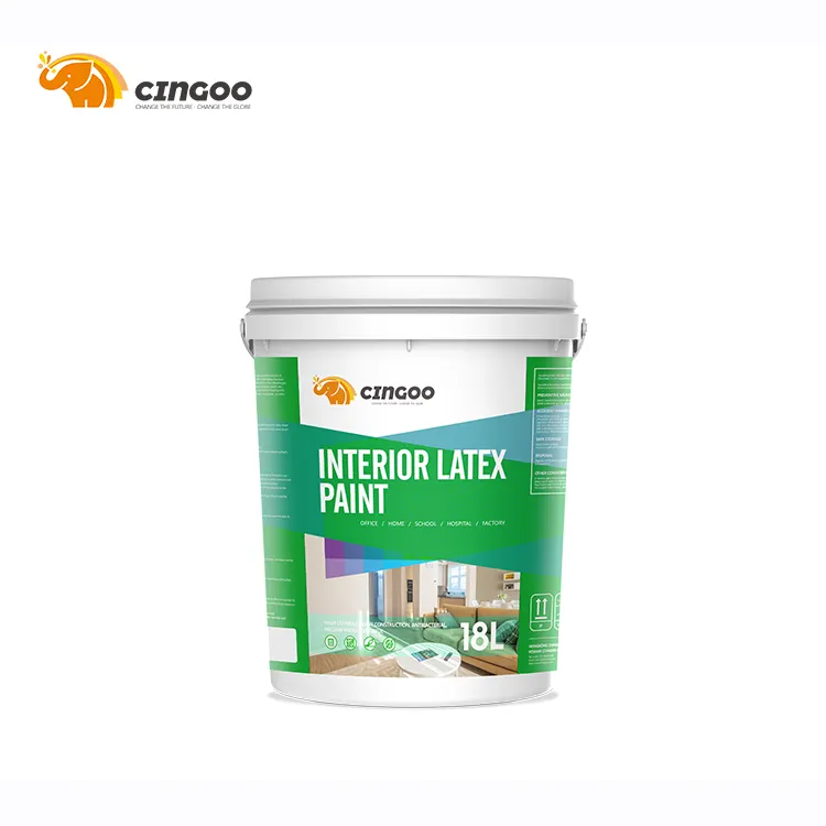 CINGOO Látex Pintura Parede Proteção Film House Pintura Interior Cores Decoração Revestimento Parede Diy Base De Água