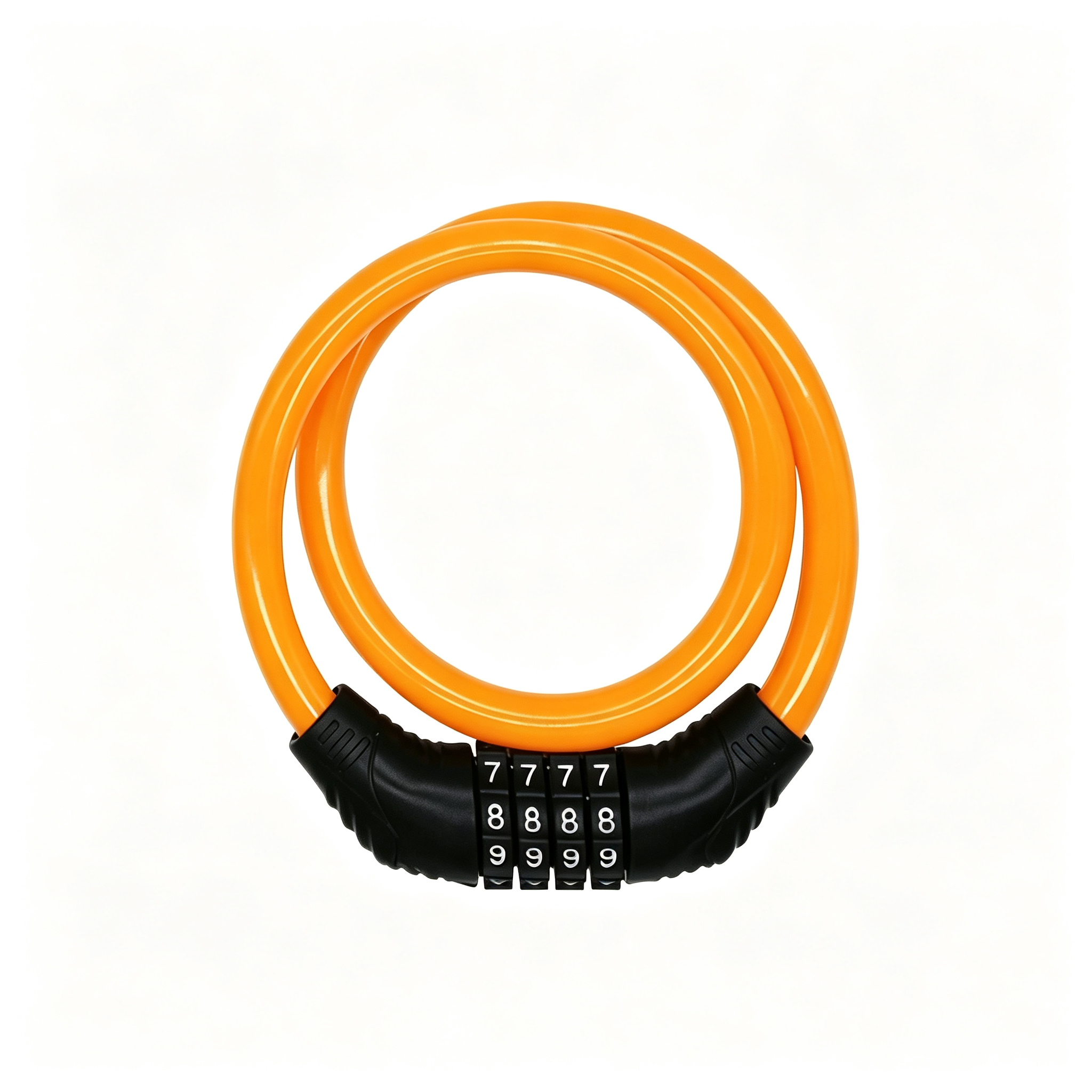 Orange 65cm Combination PVC-Coated Cable Lock