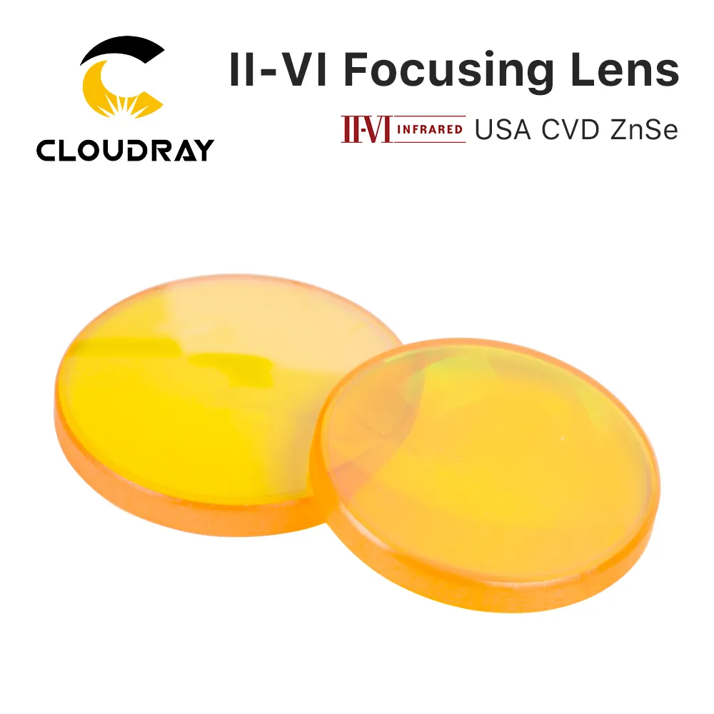 Cloudray New Fashion Stylish Portable CO2 Laser Lens II-VI USA ZnSe CVD Focus Lens 10.6um For CO2 Laser Machine