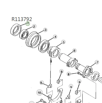 Para JOHN DEERE espaÃ a R113792 equipo casquillo para JD Tractor