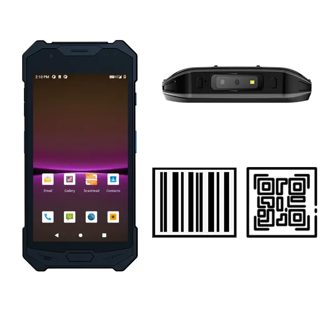 PDA Komputer Seluler Android 11 Kolektor Data Ppas Kasar Industri Octa Core 4G NFC Gudang Logistik Barcode Scanner PDA