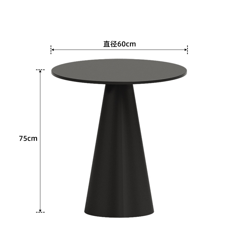 Table de négociation en dalle noire pure : diamètre 60 mm * hauteur 75 mm
