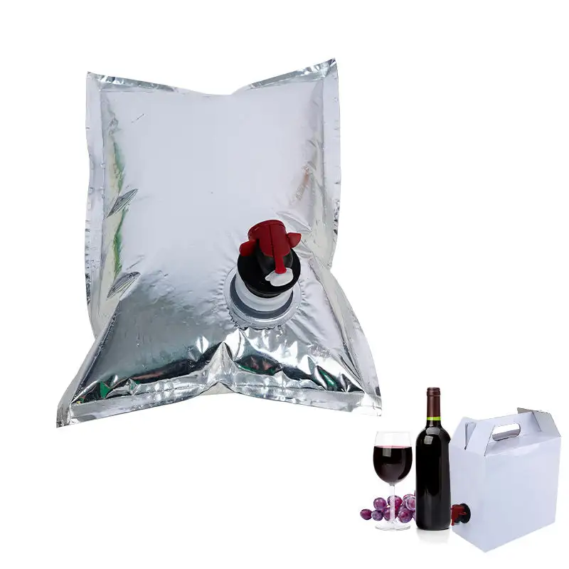 Saco de plástico para beber água, alumínio, 3l/5l/10l/20l, para suco, vinho, caixa com válvula de borboleta, vitop