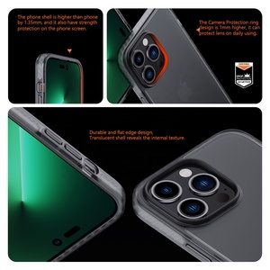 Matte Military Armor Shockproof Hydrid for Iphone14 case 13 Pro Max case Heavy Duty Translucent <strong>Cover</strong> - Product Image 5
