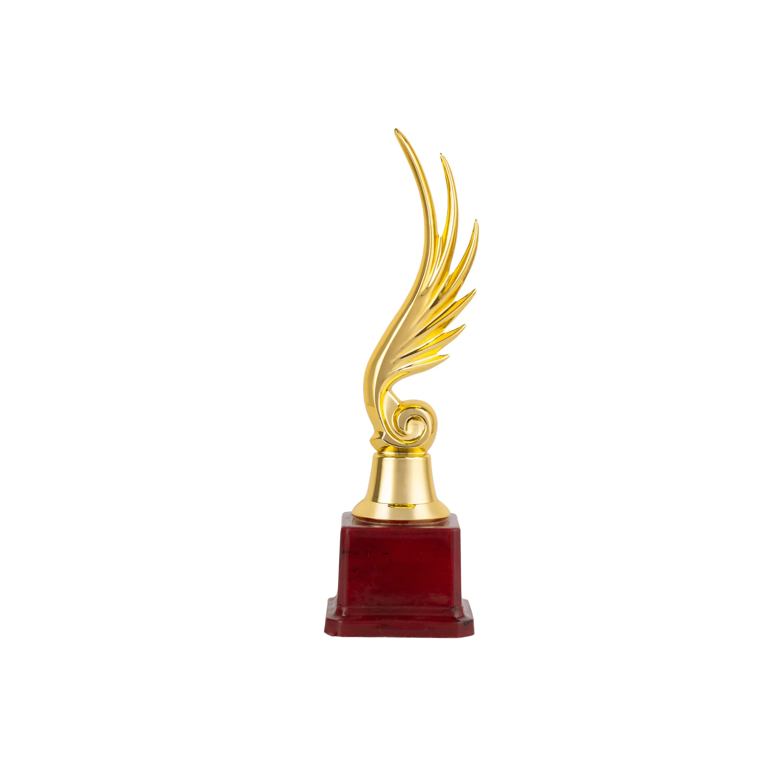 Escultura de trofeo de diseño americano, modelo de aluminio fundido para decoración, tamaño ideal recubierto de oro y negro, decoración del hogar