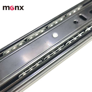 Cassettiera spessa nera con tre binari scorrevoli completamente estrauti per armadi domestici, montati lateralmente con tre binari scorrevoli - Product Image 5