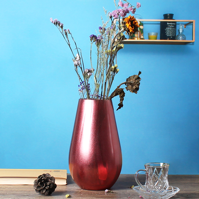 Electroplated Handmade Modern Coloured Wholesale Flower Vase For Home Party Decoration
