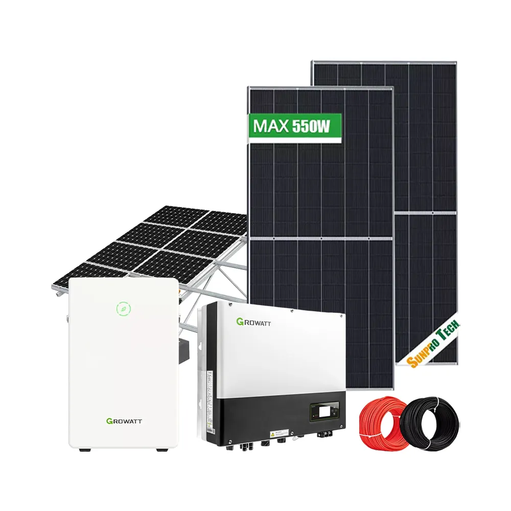 Chất lượng cao lưu trữ điện hibrid năng lượng mặt trời hệ thống 10 kW 6KW 8KW 12KW tắt lưới năng lượng mặt trời hệ thống cho khu dân cư nhà