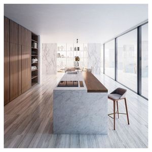 Prima <strong>3D</strong> Effect <strong>Rendering</strong> <strong>Design</strong> Cabinets Island Table With Storage Custom Modern <strong>Design</strong> Lacquer Home Kitchen Cabinet - Product Image 5