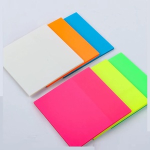 Praça PET Multi Color Transparente Sticky Note Chave Estudante Marcação Sticky Note Escritório Simples Sticky Note Logotipo personalizável