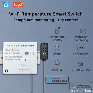 Tuya Smart 4CH Wifi+RF Self-locking Relay <strong>Module</strong> Remote <strong>Control</strong> 4-Way Switch with Temperature <strong>Sensor</strong> Max 16A Current - Product Image 3