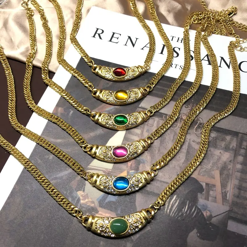 Benutzer definierte ODM OEM Beliebte vergoldete Moissan ite Edelstein Geschenk Anhänger Halskette heiß verkaufen Frauen Braut hochwertigen Schmuck