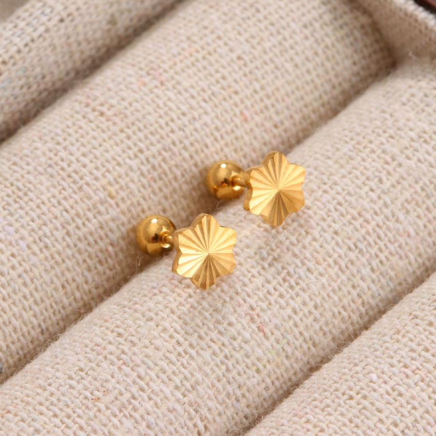 Fleur hexagonale Or