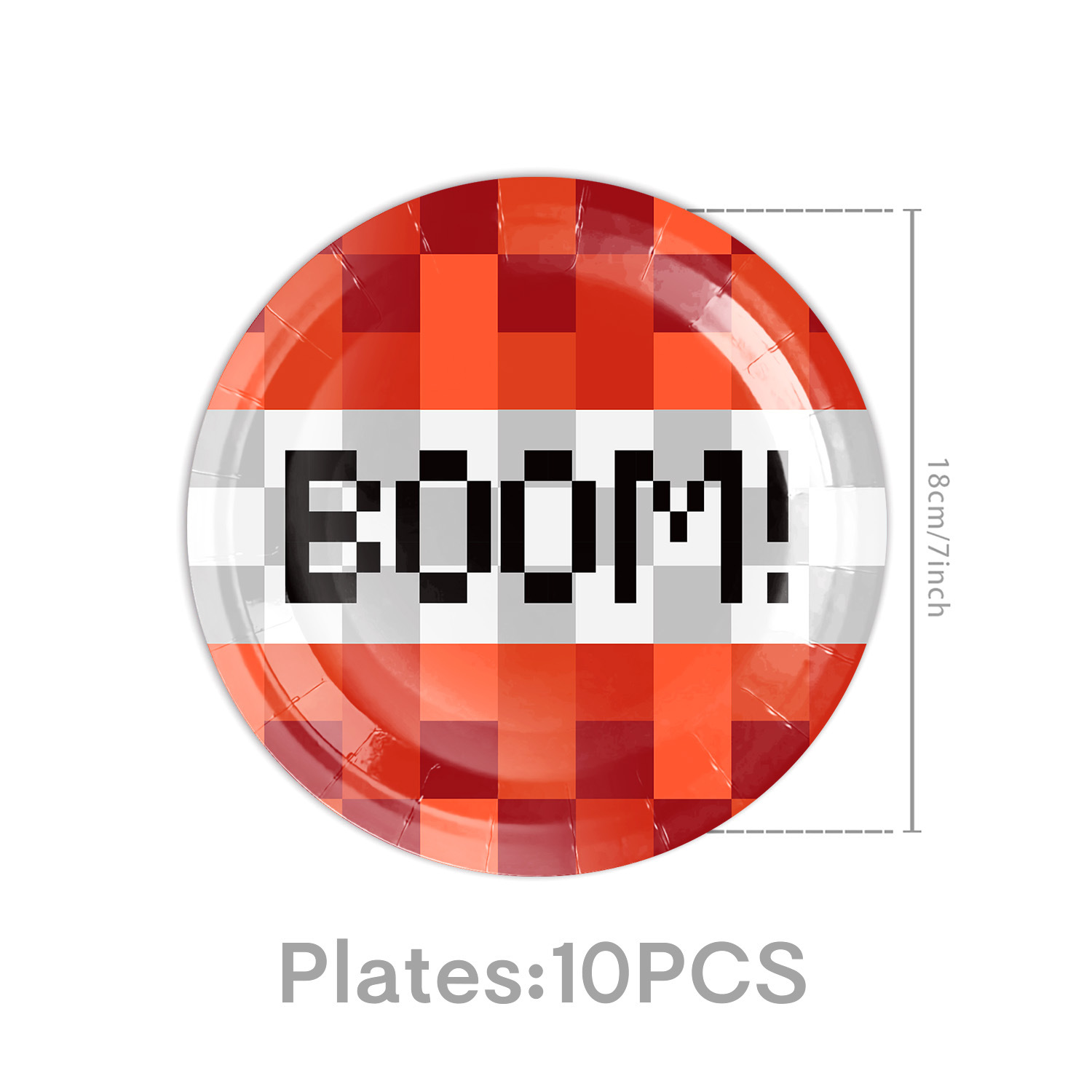 10 platos de 7 pulgadas, aptos para uso alimentario.
