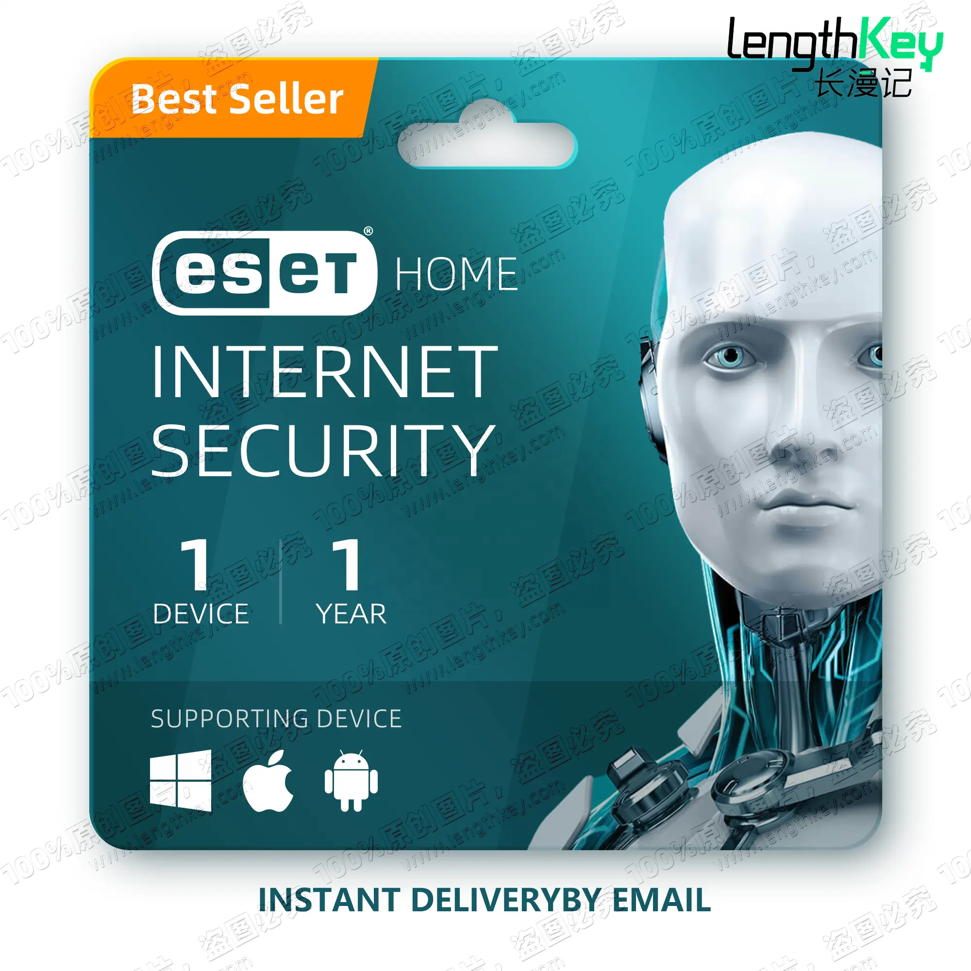 ESET-clave de seguridad de Internet, licencia original en línea, 1 dispositivo, 1 año de Protección de Privacidad, Antivirus, Software Nod32, AntiVirus, 24/7