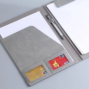 Custom Logo Printing Faux Leather <strong>Folder</strong> Portfolio Size <strong>A4</strong> Writing Pad for Business School Office <strong>Conference</strong> <strong>Notepad</strong> Clip Boards - Product Image 3