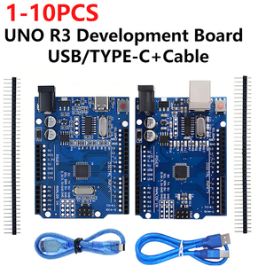 Für UNO R3 Offizielles Entwicklungs board mit MEGA328P Chip 1-10PCS 16Mhz USB/TYPE-C Kabel ATMEGA328P-AU elektronische Module Kits