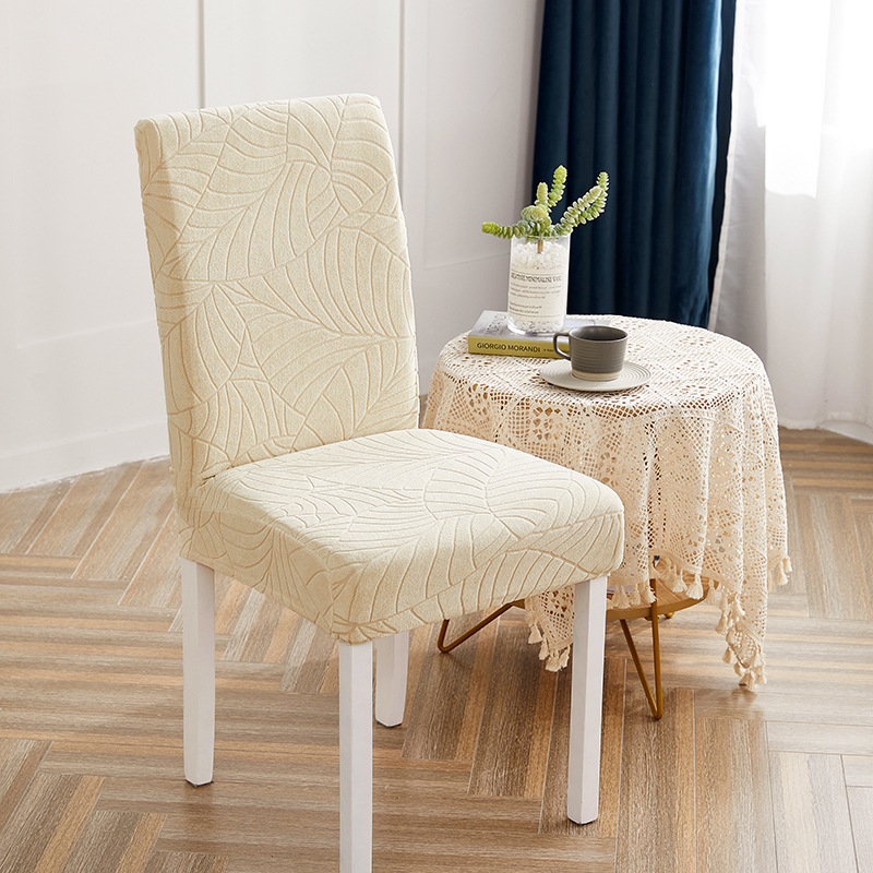 Jacquard beige impermeable hojas grandes