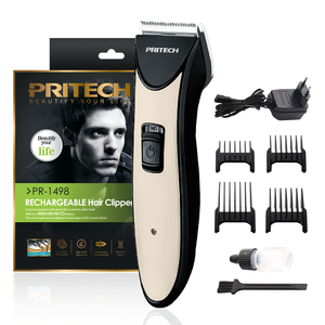 热卖PRITECH电动理发修剪器低噪音强力理发修剪器定制不锈钢USB剃须刀美国 - Product Image 1