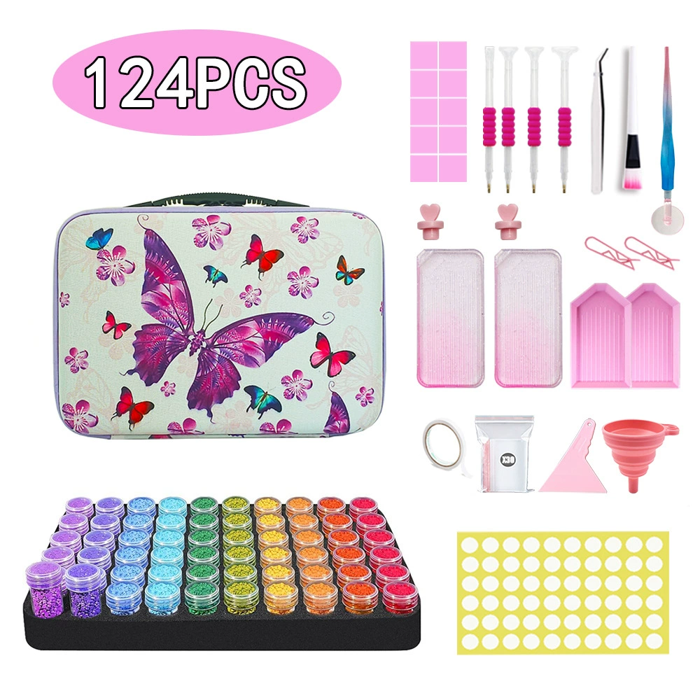 Gradient Pink 124 PCS Butterfly #1