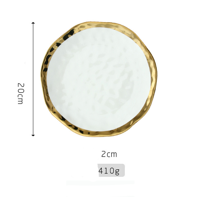 Assiette blanche de 8 pouces