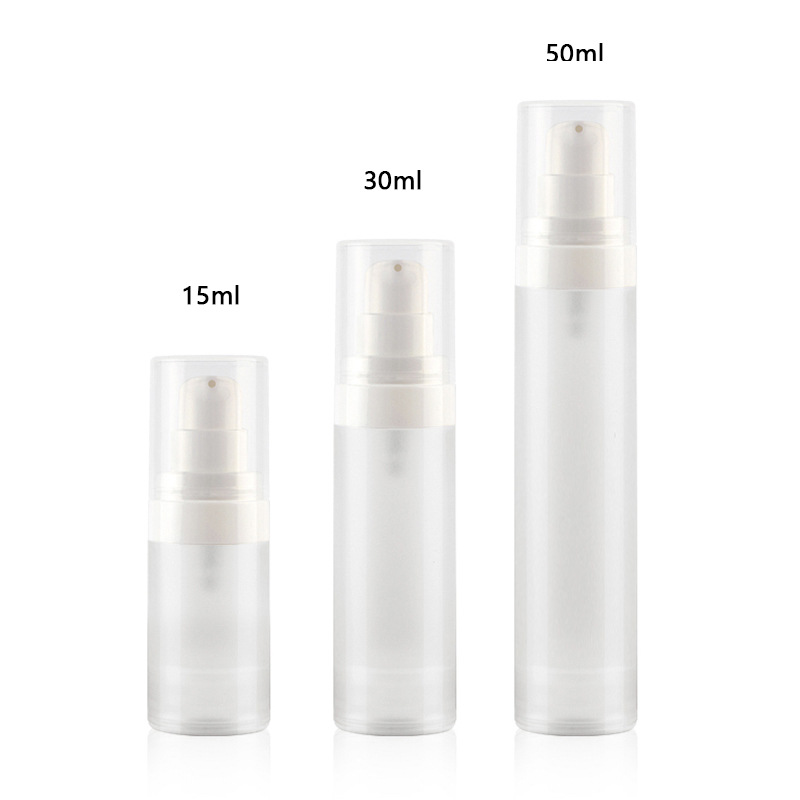 น้ำค้างแข็งโปร่งแสง + ปั๊มโลชั่นสีขาว