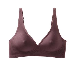 New Jelly Fio-Livre Suporte Pele Fina Amigável Push up Respirável Sutiã Mamilo Sem Costura Confortável Com Mamilo Algodão Pad Bra BH - Product Image 6