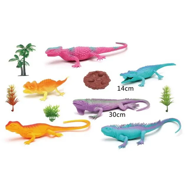 도매 현실적인 악어와 도마뱀 그림 모델 장난감 야생 동물 모델 장난감 세트 11 PCS 플라스틱 장난감