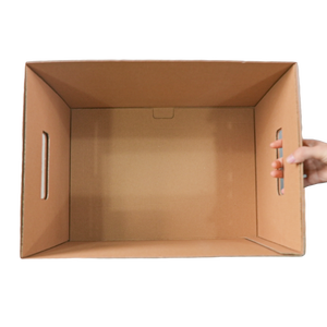 Caja de almacenamiento de documentos corrugado impresa personalizada Caja de archivo de uso de oficina resistente con asa - Product Image 5