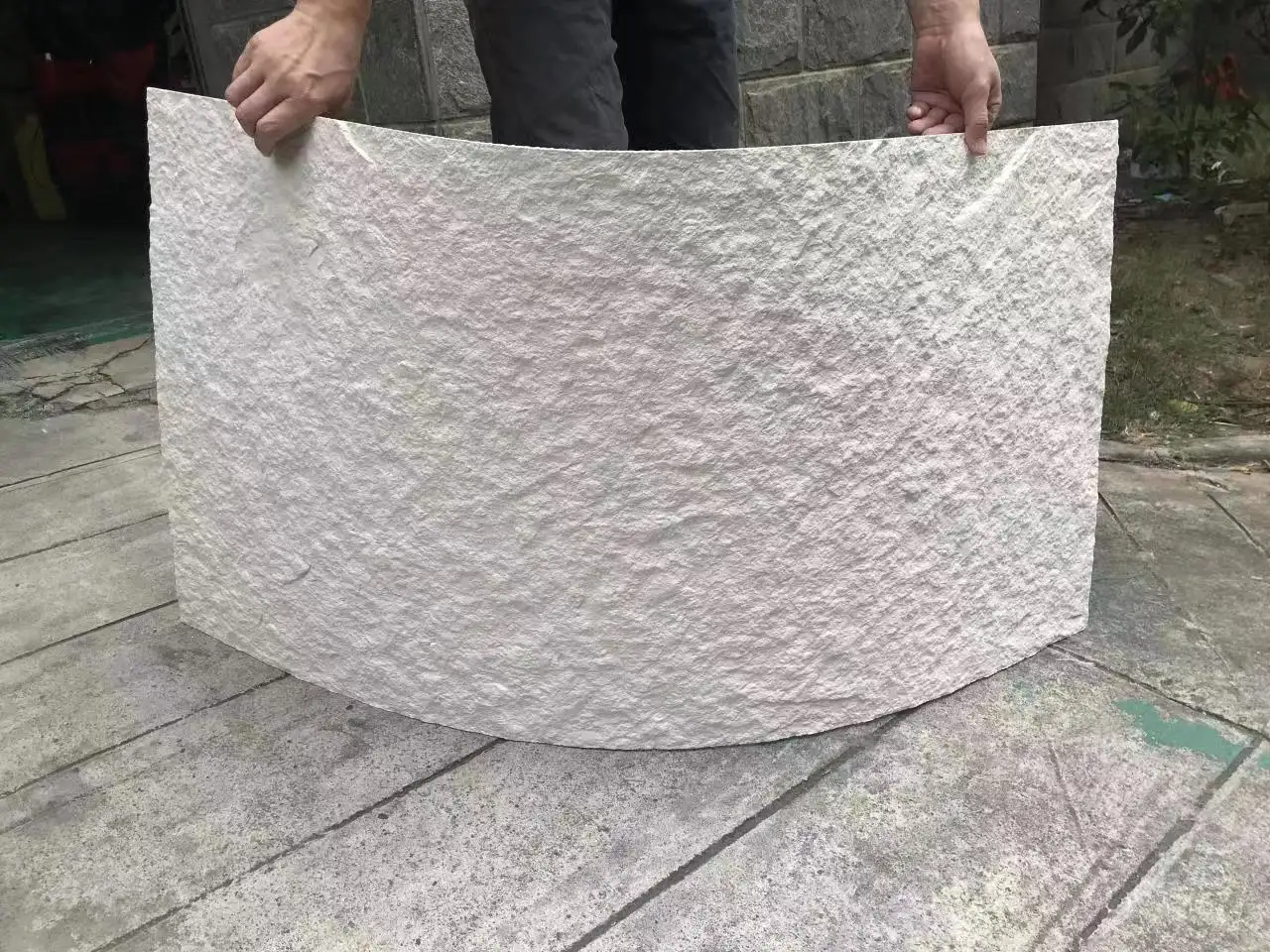 Pó De Pedra Natural Painéis De Parede Decorativos 600*1200 Cimento Bendable Soft Stone Rough Faced Granite A1Fireproof
