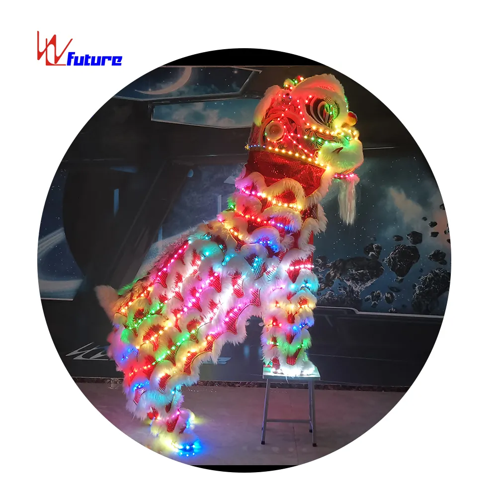 Fantasia chinesa tradicional leds de kô fu, mini leão, dança, barongsai, WL-0259-A leds, para evento tradicional