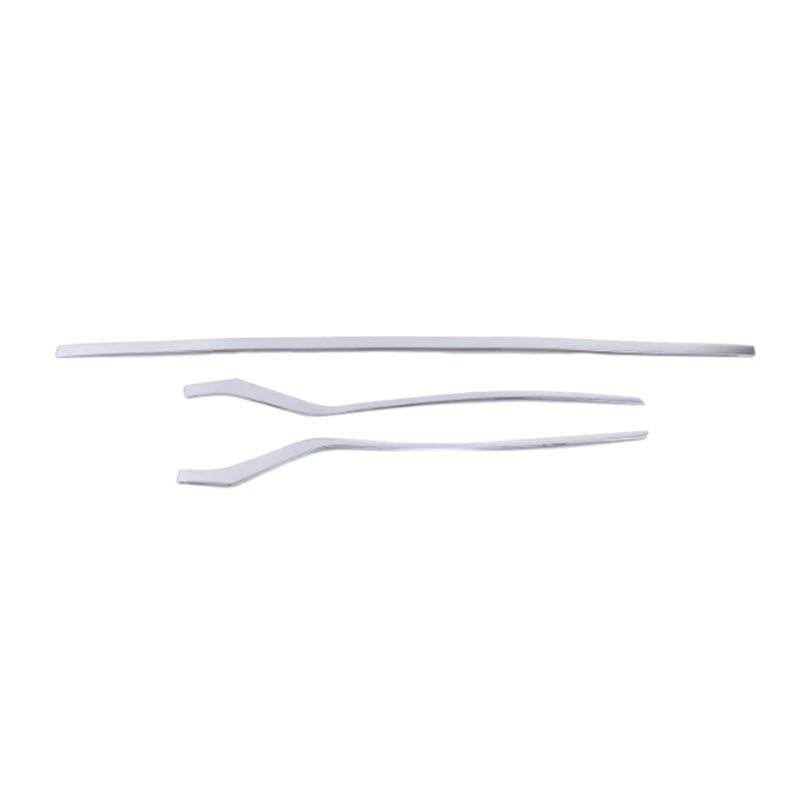 Rear fog light trim - glossy - stainless steel